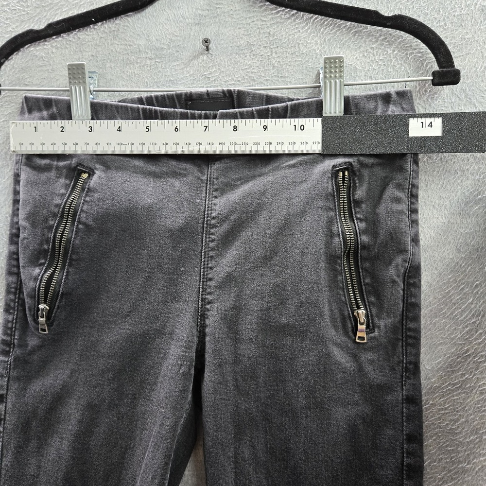 MOTHER Women Jeans 27 Denim Quickie Looker Ankle Fray Devil In The Making Goth - Picture 7 of 12